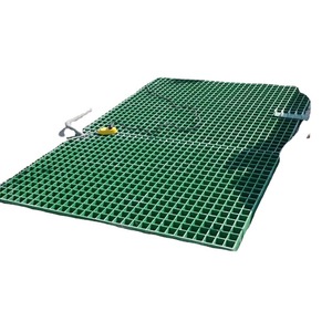 Grilles en fibre de verre pour couvercles de drainage de sol de station de lavage auto 120x60cm Vert - Product Image 1