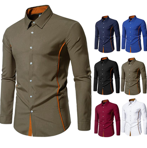 Men's Casual Twill Polyester Business Formal <b>Shirts</b> <b>White</b> Black Regular Fit <b>Long</b> <b>Sleeves</b> Breathable Anti-Wrinkle Quick Dry for - Product Image 4