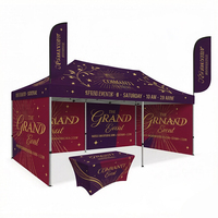 Tenda Kanopi Lipat Custom Printing Global 10ftx15ft (3mx4.5m) Tenda Pop Up Aluminium untuk Pameran dan Acara Dagang