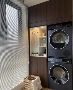 Gabinete de muebles de madera para lavadora de lavandería Gabinete incorporado - Product Image 4