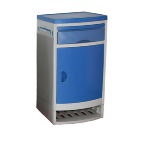 Abs Bedside <b>Cabinet</b> 3 Tier Blue Plastic Hospital Storage With Wheels For Ward Use - Product Image 5