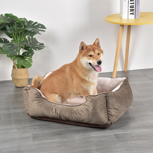 개집 친환경 애완 동물 둥지 겨울 개 침대 따뜻한 마사지 웨이브 스폰지 솔리드 패턴 천 연중 사용 도매 - Product Image 3