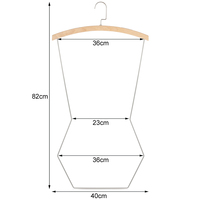 Cintre en métal et bois pour maillots de bain et pyjamas, forme complète du corps, vente en gros