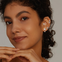 Nuevos Pendientes y Aretes de Acero Inoxidable para Mujer, Juego de Joyería para Perforaciones, Exquisitos, de Alta Gama y Elegantes