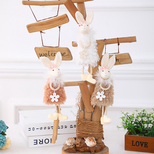DAMAI <b>Easter</b> Bunny Figurines Pastel Color Bunny Hanging <b>Ornaments</b> for <b>Easter</b> Home Tabletop Centerpieces Holiday Party Decor - Product Image 1