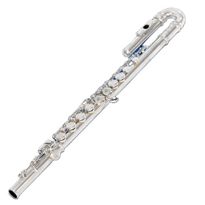 Tube incurvé plaqué argent flûte pour enfants flûte à double tête 16 trous E clé <span class=keywords><strong>chanson</strong></span> C queue flûte à tube incurvé plaqué argent - Product Image 3