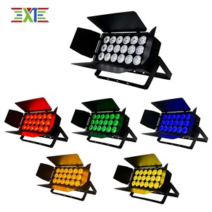 Projecteur LED <span class=keywords><strong>plat</strong></span> 260W 6-en-1 RGBWAUV IP33 CRI90 avec volets coupe-flux, contrôle DMX512, pour éclairage de scène <span class=keywords><strong>professionnel</strong></span>, idéal pour mariages et événements - Product Image 1