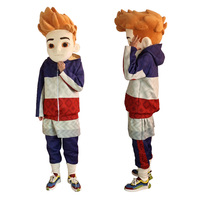 Costume de Mascotte Gonflable Personnalisé pour Adulte, Poupée en Peluche Garçon, Déguisement Complet de Personnage de Dessin Animé pour Défilé, Fête, Événement, Exposition