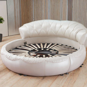 Matelas de taille de cadre de lit rond rotatif de luxe moderne <span class=keywords><strong>italien</strong></span> Cadre de lit rond de luxe Ins - Product Image 2