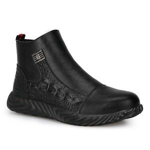 GUYISA Vintage In Pelle Alla Caviglia <span class=keywords><strong>Stivali</strong></span> Sia per Gli Uomini e Le Donne della Moda di Avvio a Breve Scarpe Basse Scarpe Casual - Product Image 2