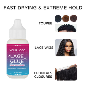 Bán Buôn 38Ml 1.3Oz Cực Giữ Nhanh Khô Giữ Tự Nhiên Ingreidnets Tóc Keo Không Thấm Nước Ren Tóc Giả Dính Rõ Ràng Ren Keo - Product Image 4