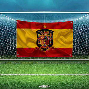 Banderas personalizadas del equipo nacional de fútbol de <span class=keywords><strong>España</strong></span> para decoración de dormitorio, tapicería para colgar en la pared, decoración de habitación, banderas divertidas para exteriores de 3x5 pies - Product Image 1
