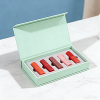 Emballage de luxe pour cadeau, boîte en papier à fermeture magnétique pour rouge à lèvres, emballage cosmétique personnalisé avec logo