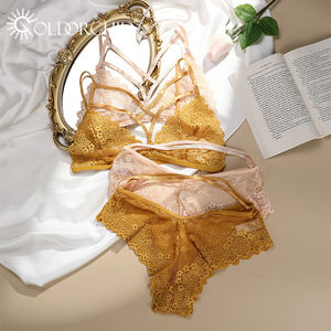 Gold Orchid Fashion Großhandel Sexy Stickerei Spitze 2 Stück BH und Slip Dessous Unterwäsche-Sets für Frauen Mädchen - Product Image 6