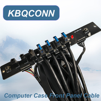 Cables de Panel frontal de carcasa de ordenador, LED de alimentación + HDD + interruptor de alimentación + reinicio + SPK + Micrófono + USB 3,0*4 + TPYE-C, suministro directo de fábrica
