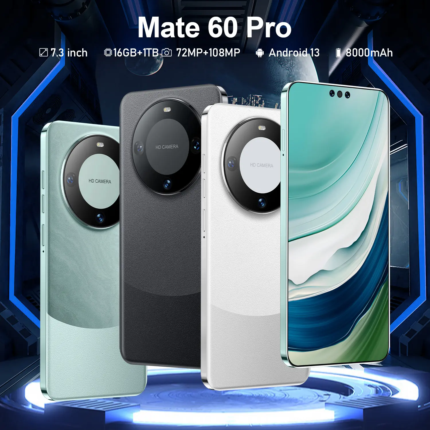 Mate60PROオリジナル割引価格新着衛星携帯電話ミニディスプレイカウンター