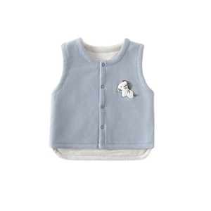 Cardigan in cashmere e seta per bambini, strato interno, abbigliamento per neonati, scaldacollutri, gilet senza maniche - Product Image 1