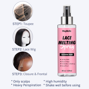 สเปรย์ติดวิกผมแบบไม่ใช้กาว ยี่ห้อ Private Label Support Lace Bond Lace Melt Spray  ยึดติดแน่น สำหรับวิกผมแบบไม่ต้องใช้กาว - Product Image 4
