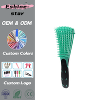 Brosse démêlante souple à logo personnalisé pour femmes, vente en gros, avec poils ventilés pour la coiffure