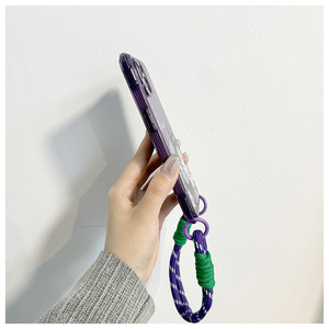 Thiết Kế Mới Tím Hoa Hồng Thỏ Trắng Trong Suốt Bốn Góc Chống-Drop Shipping Trường Hợp Điện Thoại Với Dây Buộc Cho <span class=keywords><strong>Iphone</strong></span> 16 15 Cộng Với Pro Max - Product Image 5