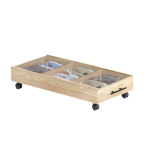 Paquete de 2 cajones de almacenamiento de <span class=keywords><strong>cama</strong></span> de madera maciza, manijas de tapas, armario debajo de la <span class=keywords><strong>cama</strong></span> dividido, organizador de cajas de madera, <span class=keywords><strong>cama</strong></span> apta para ropa - Product Image 1