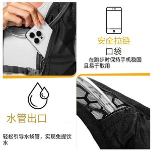 Outdoor Hiking Vest Bag Lightweight Breathable Water Resistant 20L Capacity For Running Cycling Sports Gray Single Vest - Product Image 3