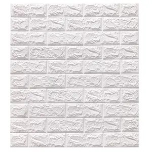 सफेद स्वयं चिपकने वाला पीई फोम sunboy 3d ईंट की दीवार स्टीकर पैनल/विशाल 3d दीवार स्टिकर कागज गृह सजावट