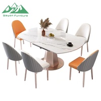 Ensemble de salle à manger de haute qualité Wayon, grande table ronde avec plateau tournant pour utilisation dans les hôtels de luxe