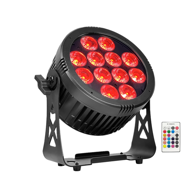 Professional Stage Lighting IP65 LED 12x18w Battery Uplight RGBWAP 6in1  Waterproof Wireless Par Can Light