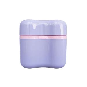 Boîte de rangement pour prothèses dentaires à double couche avec filtre, pour usage domestique, rose, violet, cyan, vert - Product Image 2
