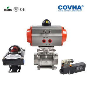 วาล์วบอล COVNA 90-Day Window HK56 DN25 1" แบบ 2 ทาง 3 ชิ้น พร้อมตัวกระตุ้นลมสำหรับไอน้ำ วัสดุ 316 SS 1000 WOG - Product Image 6