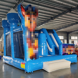 <span class=keywords><strong>Castillo</strong></span> Inflable de PVC para Fiestas Comerciales, Casa de Brinco con Tobogán, para Uso en Interiores o Exteriores - Product Image 3