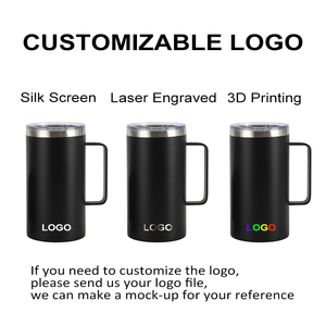 Vaso Térmico de 24oz con Asa, Doble Pared, Aislamiento al Vacío, Recubrimiento en Polvo, Grabado Láser, Impresión UV 3D, Logotipo Personalizado, Acero Inoxidable - Product Image 2