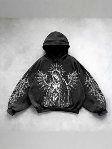 कस्टम विंटेज खोपड़ी पैटर्न 3 डी मुद्रित पल्लोवर हुडी अधिक आकार के कपास स्ट्रीटवियर पुरुषों के लिए गर्म बिक्री सर्दियों की ट्रेंडी - Product Image 4