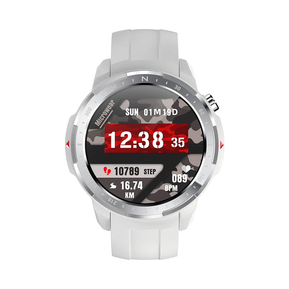 Smartwatch rotondo del Monitor di frequenza cardiaca di nuoto impermeabile della batteria IP68 dell'orologio 450MAH di Sport L20 grande con la telefonata di musica di BT