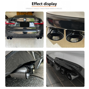 Bmw G20 G21 G23 G42 M240i M340i M440i <span class=keywords><strong>M</strong></span> Prestatie Roestvrij Staal Zilveren Uitlaat Tips Gesmeed Koolstofvezel Demper Tips - Product Image 6