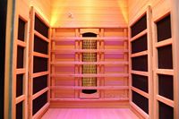 Sauna infrarouge Polar Aurora pour 1 personne, sauna intérieur contrôlable à distance, chauffage à faible EMF, luminothérapie 9 couleurs