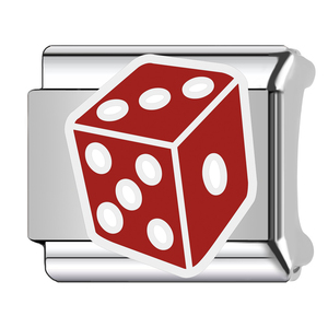 Wholesale Stainless Steel Italian <b>Charm</b> <b>Bracelet</b> Links Fashion Colorful Enamel Dice Pink Ribbon Cactus Heart DIY Modular Jewelry - Product Image 6