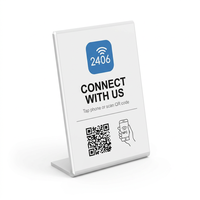 Expositor de Mesa NFC Personalizado y Programable de Acrílico de 13.56mhz con Código QR