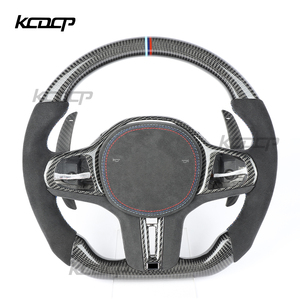 Volant en fibre de carbone LED compatible avec BMW G20 G28 G29 G30 G32 G38 G11 G12 G05 G01 G02 M2 M3 M4 M5 M6 M8 X1 X2 X3 X4 X5 X6 X7 - Product Image 1