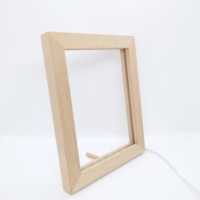 Nouveauté : Cadre photo lumineux personnalisable en bois, thème Amour, réutilisable, impression numérique avec logo personnalisé, décoration intérieure
