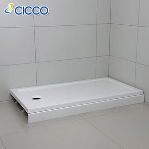 Modern White Acrylic Rectangle 1.2m/1.4m <strong>Shower</strong> Base Raise <strong>Leg</strong> for Hotel Bathroom with Fiberglass <strong>Tray</strong> - Product Image 3