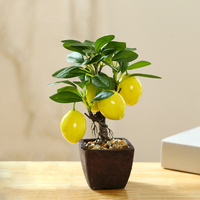 Bonsaï artificiel en plastique, petits objets décoratifs créatifs, décorations florales tendance, plantes vertes 10-30cm pour intérieur