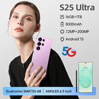 Smartphone Original S25 Ultra 5G, Écran 7,3 Pouces, Double SIM, 16 Go + 1 To, Appareil Photo 48 MP + 108 MP, Batterie 8800 mAh, Processeur Decacore, Version Globale