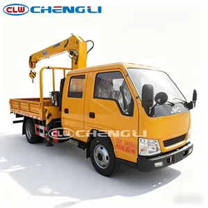 Camion grue JMC 6,5T 4x2 avec grue télescopique de 2,8T et double cabine pour la manutention et le transport de marchandises - Product Image 4