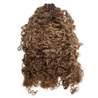 VMAE Mèches de cheveux humains bruts en trame, boucles afro crépues birmanes, boucles profondes royales, blond miel balayage, mèches mèches à mèches