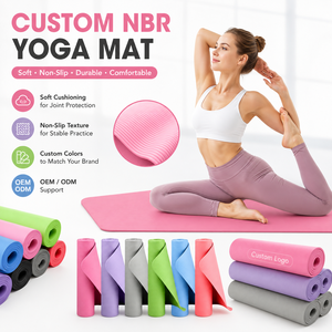 Alfombrilla de Yoga NBR con Logotipo Personalizado al por Mayor, Alfombrilla de Ejercicio Plegable y Gruesa para Gimnasia, Pilates, Fitness y Entrenamiento en Casa - Product Image 2