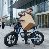 Vélos électriques à gros pneus à couple élevé pour adultes avec frein hydraulique, vélo électrique puissant pour livraison urbaine intensives