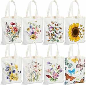 Quality Eco Shopping Grocery Work Learn Camping Single Shoulder Multi-Colored Thick Cotton Canvas Tote <b>Bags</b> - Product Image 4