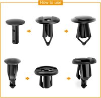 Clips universels en plastique pour pare-chocs, 200 pièces, attaches à pression, rivets, clips de fixation pour carrosserie automobile, pour pare-chocs de voiture GM Ford & Ch